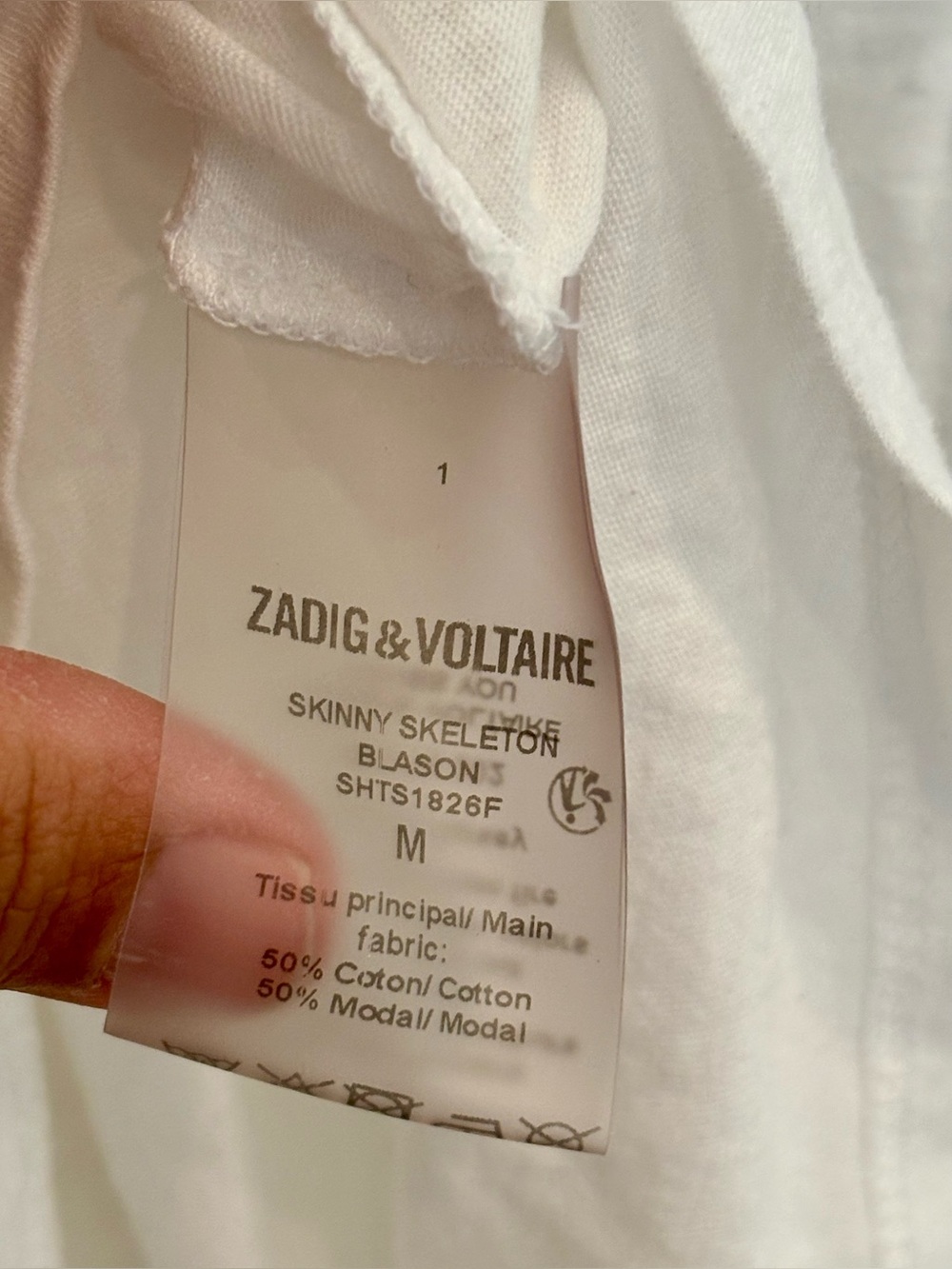 Zadig & Voltaire White Graphic Skull Guitar Tee - Picture 9 of 10